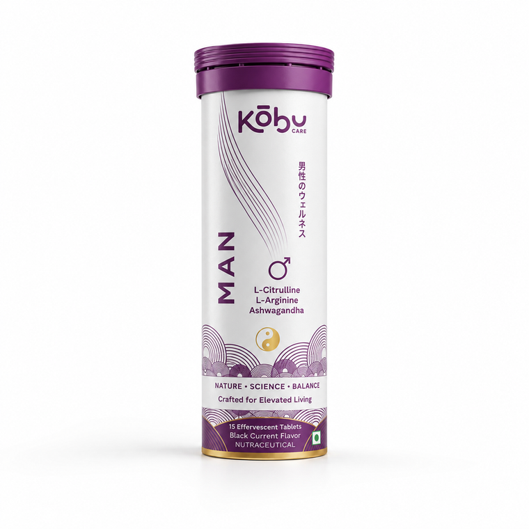 Kōbu Care MAN™ Black Currant Flavour Effervescent Tablets