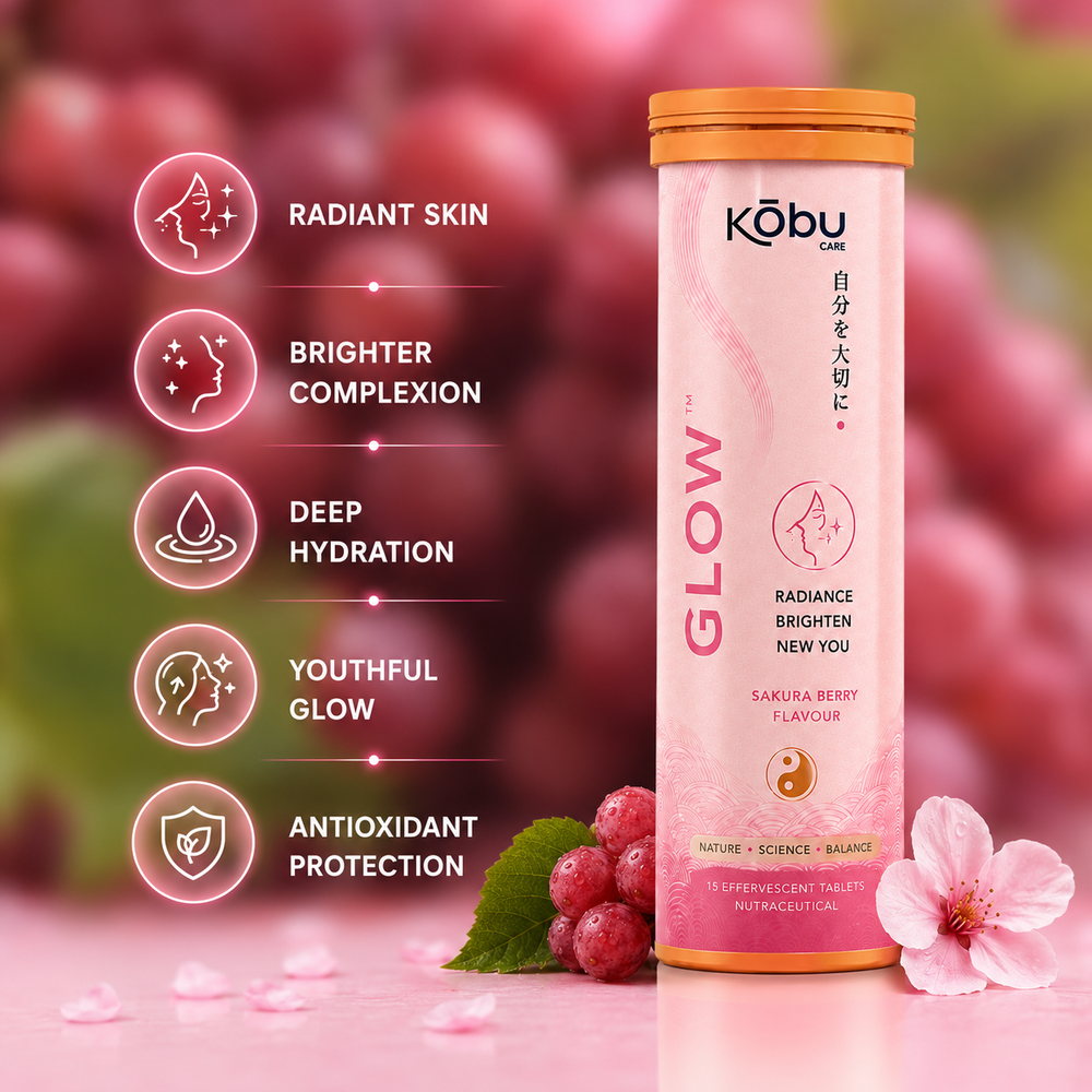 Kōbu Care GLOW™ Sakura Berry Flavour Effervescent Tablets