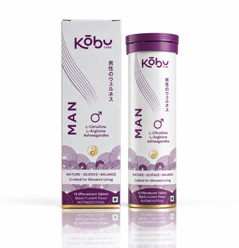 Kōbu Care MAN™ Black Currant Flavour Effervescent Tablets