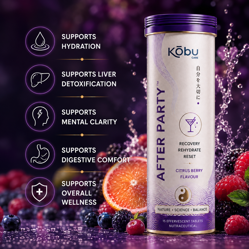 Kōbu Care AFTER PARTY™ Citrus Berry Flavour Effervescent Tablets