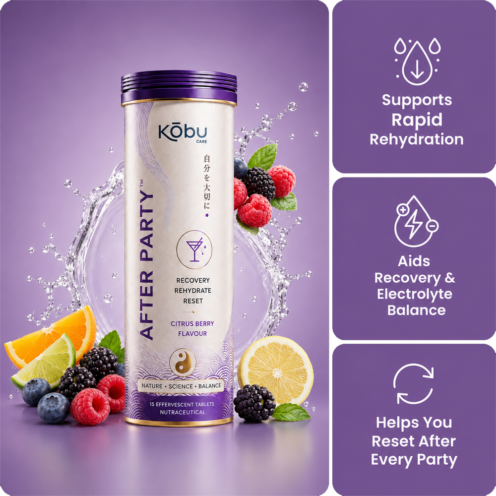 Kōbu Care AFTER PARTY™ Citrus Berry Flavour Effervescent Tablets