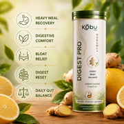Kōbu Care DIGEST PRO™ Lemon Ginger Flavour Effervescent Tablets