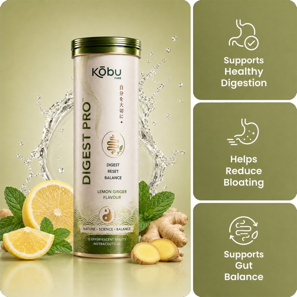 Kōbu Care DIGEST PRO™ Lemon Ginger Flavour Effervescent Tablets