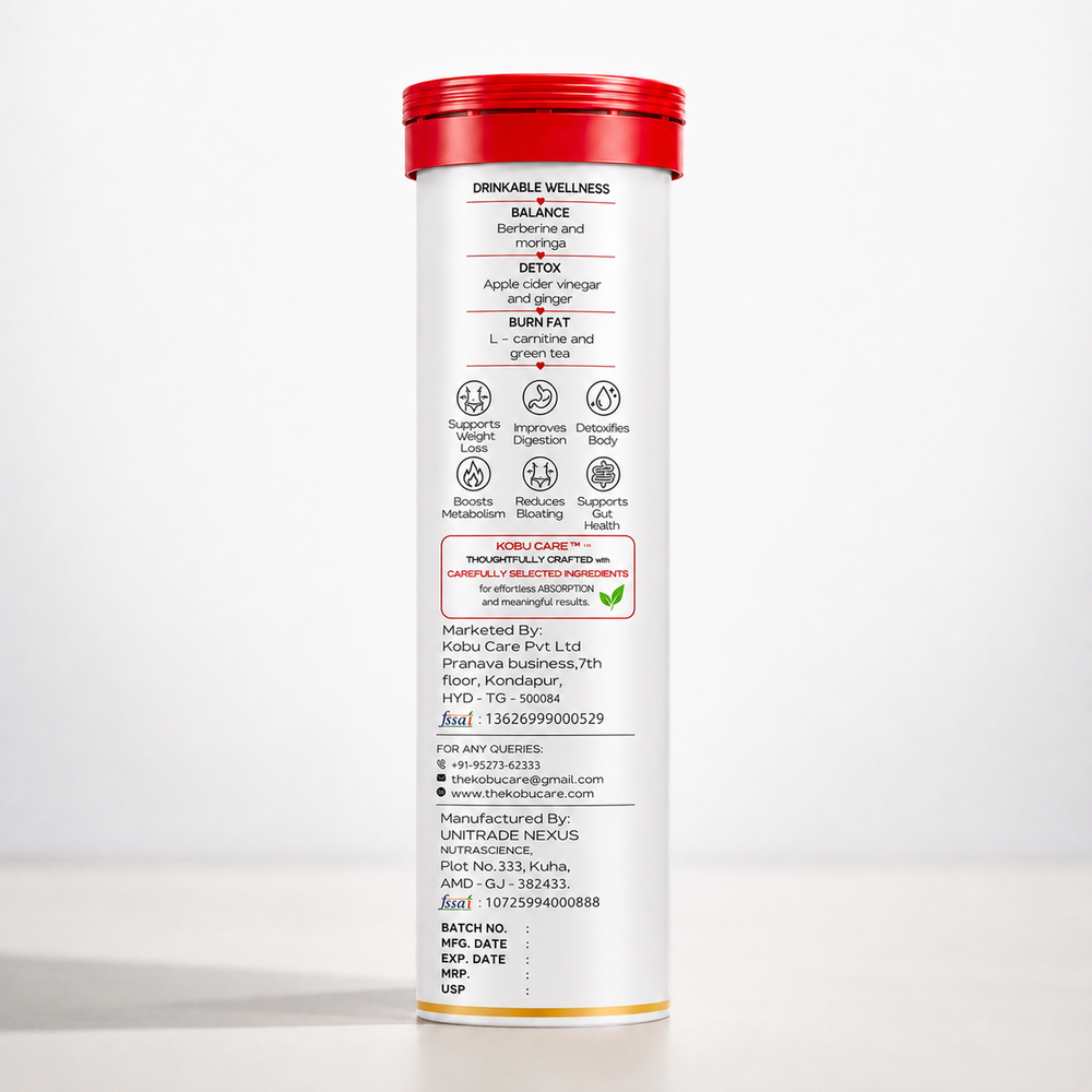 Kōbu Care ACV META™ Apple Flavour Effervescent Tablets